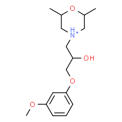 ChemSpider 2D Image | 4-[2-Hydroxy-3-(3-methoxyphenoxy)propyl]-2,6-dimethylmorpholin-4-ium | C16H26NO4