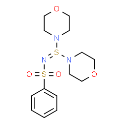 ChemSpider 2D Image | N-(Di-4-morpholinyl-lambda~4~-sulfanylidene)benzenesulfonamide | C14H21N3O4S2