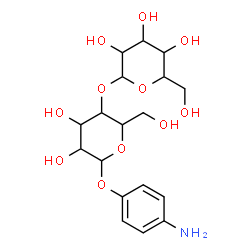 ChemSpider 2D Image | 4-Aminophenyl 4-O-hexopyranosylhexopyranoside | C18H27NO11