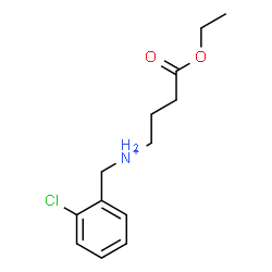 ChemSpider 2D Image | N-(2-Chlorobenzyl)-4-ethoxy-4-oxo-1-butanaminium | C13H19ClNO2