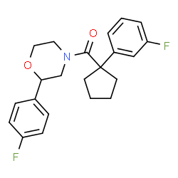 ChemSpider 2D Image | [1-(3-Fluorophenyl)cyclopentyl][2-(4-fluorophenyl)-4-morpholinyl]methanone | C22H23F2NO2