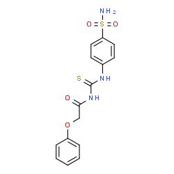ChemSpider 2D Image | 2-Phenoxy-N-[(4-sulfamoylphenyl)carbamothioyl]acetamide | C15H15N3O4S2