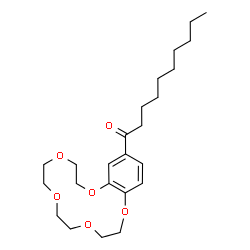 ChemSpider 2D Image | 1-(2,3,5,6,8,9,11,12-Octahydro-1,4,7,10,13-benzopentaoxacyclopentadecin-15-yl)-1-decanone | C24H38O6