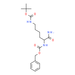 ChemSpider 2D Image | (5-Benzyloxycarbonylamino-5-carbamoyl-pentyl)-carbamic acid tert-butyl ester | C19H29N3O5