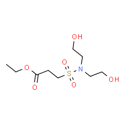 ChemSpider 2D Image | Ethyl 3-[bis(2-hydroxyethyl)sulfamoyl]propanoate | C9H19NO6S