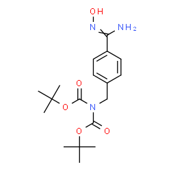 ChemSpider 2D Image | 4-(N',N'-DiBoc-aminomethyl)-N-hydroxybenzamidine | C18H27N3O5