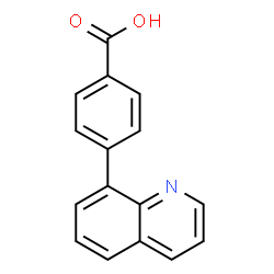 ChemSpider 2D Image | 4-(8-Quinolinyl)benzoic acid | C16H11NO2