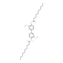 ChemSpider 2D Image | N,N'-(3,3'-Dimethoxy-4,4'-biphenyldiyl)didecanamide | C34H52N2O4