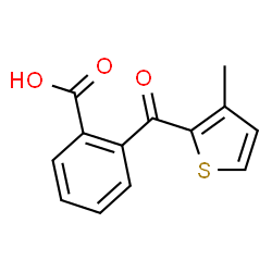 ChemSpider 2D Image | 2-[(3-Methyl-2-thienyl)carbonyl]benzoic acid | C13H10O3S