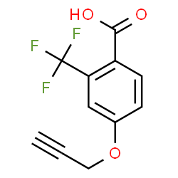 ChemSpider 2D Image | 4-(2-Propyn-1-yloxy)-2-(trifluoromethyl)benzoic acid | C11H7F3O3