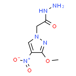 ChemSpider 2D Image | 2-(3-methoxy-4-nitropyrazol-1-yl)acetohydrazide | C6H9N5O4