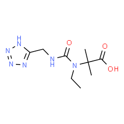 ChemSpider 2D Image | N-Ethyl-2-methyl-N-[(1H-tetrazol-5-ylmethyl)carbamoyl]alanine | C9H16N6O3