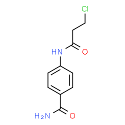 ChemSpider 2D Image | 4-(3-Chloropropanamido)benzamide | C10H11ClN2O2