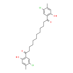 ChemSpider 2D Image | 1,12-Bis(5-chloro-2-hydroxy-4-methylphenyl)-1,12-dodecanedione | C26H32Cl2O4