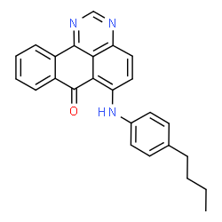 ChemSpider 2D Image | 6-[(4-Butylphenyl)amino]-7H-benzo[e]perimidin-7-one | C25H21N3O