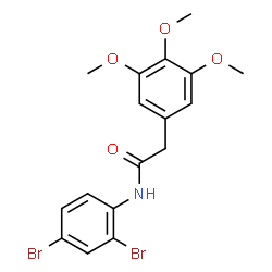 ChemSpider 2D Image | N-(2,4-Dibromophenyl)-2-(3,4,5-trimethoxyphenyl)acetamide | C17H17Br2NO4