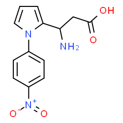 ChemSpider 2D Image | 3-Amino-3-[1-(4-nitrophenyl)-1H-pyrrol-2-yl]propanoic acid | C13H13N3O4