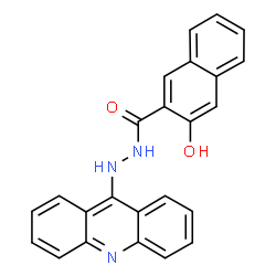 ChemSpider 2D Image | N'-(9-Acridinyl)-3-hydroxy-2-naphthohydrazide | C24H17N3O2
