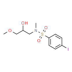 ChemSpider 2D Image | N-(2-Hydroxy-3-methoxypropyl)-4-iodo-N-methylbenzenesulfonamide | C11H16INO4S