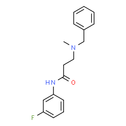 ChemSpider 2D Image | N~3~-Benzyl-N-(3-fluorophenyl)-N~3~-methyl-beta-alaninamide | C17H19FN2O