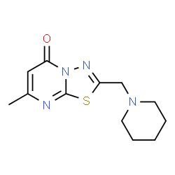 ChemSpider 2D Image | 7-Methyl-2-(1-piperidinylmethyl)-5H-[1,3,4]thiadiazolo[3,2-a]pyrimidin-5-one | C12H16N4OS