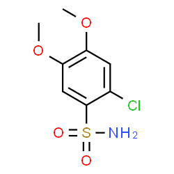 ChemSpider 2D Image | 2-Chloro-4,5-dimethoxybenzenesulfonamide | C8H10ClNO4S