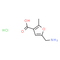 ChemSpider 2D Image | 5-(Aminomethyl)-2-methyl-3-furoic acid hydrochloride (1:1) | C7H10ClNO3