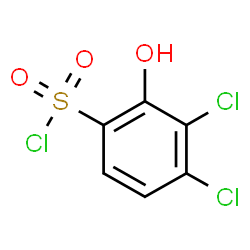 ChemSpider 2D Image | 3,4-Dichloro-2-hydroxybenzenesulfonyl chloride | C6H3Cl3O3S