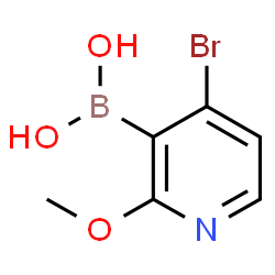 ChemSpider 2D Image | (4-Bromo-2-methoxy-3-pyridinyl)boronic acid | C6H7BBrNO3