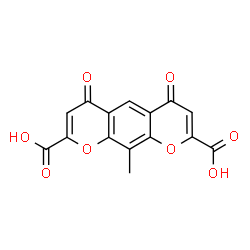ChemSpider 2D Image | 10-Methyl-4,6-dioxo-4H,6H-pyrano[3,2-g]chromene-2,8-dicarboxylic acid | C15H8O8