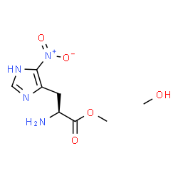 ChemSpider 2D Image | Methyl 5-nitro-L-histidinate - methanol (1:1) | C8H14N4O5