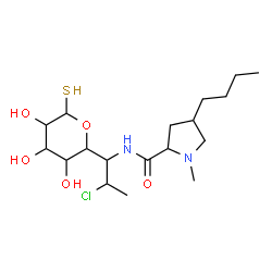 ChemSpider 2D Image | 5-{1-[(4-Butyl-1-methylprolyl)amino]-2-chloropropyl}-1-thiopentopyranose | C18H33ClN2O5S