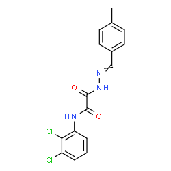ChemSpider 2D Image | N-(2,3-Dichlorophenyl)-2-[2-(4-methylbenzylidene)hydrazino]-2-oxoacetamide | C16H13Cl2N3O2