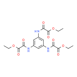 ChemSpider 2D Image | Triethyl 2,2',2''-(benzene-1,3,5-triyltriimino)tris(oxoacetate) | C18H21N3O9