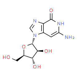 ChemSpider 2D Image | 6-Amino-1-(alpha-D-arabinofuranosyl)-1,5-dihydro-4H-imidazo[4,5-c]pyridin-4-one | C11H14N4O5
