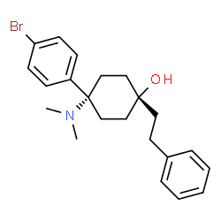 ChemSpider 2D Image | cis-4-(4-Bromophenyl)-4-(dimethylamino)-1-(2-phenylethyl)cyclohexanol | C22H28BrNO