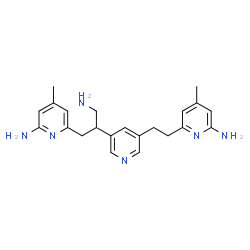 ChemSpider 2D Image | 6-(3-Amino-2-{5-[2-(6-amino-4-methyl-2-pyridinyl)ethyl]-3-pyridinyl}propyl)-4-methyl-2-pyridinamine | C22H28N6
