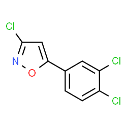ChemSpider 2D Image | 3-Chloro-5-(3,4-dichlorophenyl)-1,2-oxazole | C9H4Cl3NO