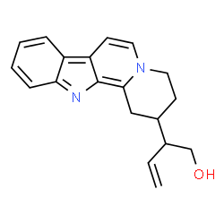 ChemSpider 2D Image | 2-(1,2,3,4-Tetrahydroindolo[2,3-a]quinolizin-2-yl)-3-buten-1-ol | C19H20N2O