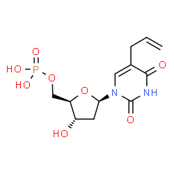 ChemSpider 2D Image | 5-Allyl-2'-deoxyuridine 5'-(dihydrogen phosphate) | C12H17N2O8P