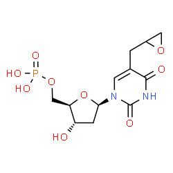 ChemSpider 2D Image | 2'-Deoxy-5-(2-oxiranylmethyl)uridine 5'-(dihydrogen phosphate) | C12H17N2O9P