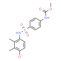 ChemSpider 2D Image | 4-[({4-[(Methoxycarbonyl)amino]phenyl}sulfonyl)amino]-2,3-dimethylphenolate | C16H17N2O5S