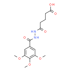ChemSpider 2D Image | Pentanedioic acid, 1-[2-(3,4,5-trimethoxybenzoyl)hydrazide] | C15H20N2O7