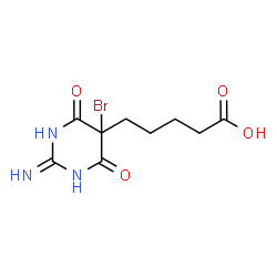 ChemSpider 2D Image | 5-(5-Bromo-2-imino-4,6-dioxohexahydro-5-pyrimidinyl)pentanoic acid | C9H12BrN3O4