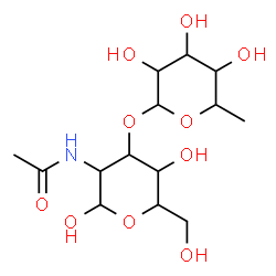 ChemSpider 2D Image | 2-Acetamido-2-deoxy-3-O-(6-deoxyhexopyranosyl)hexopyranose | C14H25NO10
