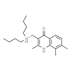 ChemSpider 2D Image | N-Butyl-N-[(2,7,8-trimethyl-4-oxo-1,4-dihydro-3-quinolinyl)methyl]-1-butanaminium | C21H33N2O