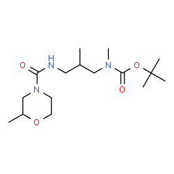 ChemSpider 2D Image | 2-Methyl-2-propanyl methyl(2-methyl-3-{[(2-methyl-4-morpholinyl)carbonyl]amino}propyl)carbamate | C16H31N3O4