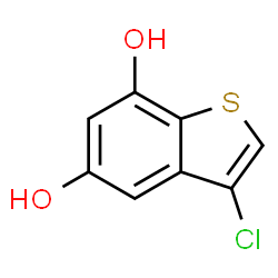 ChemSpider 2D Image | 3-Chloro-1-benzothiophene-5,7-diol | C8H5ClO2S