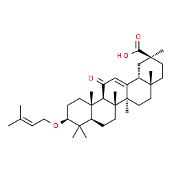 ChemSpider 2D Image | (3beta)-3-[(3-Methyl-2-buten-1-yl)oxy]-11-oxoolean-12-en-30-oic acid | C35H54O4
