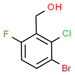 ChemSpider 2D Image | (3-Bromo-2-chloro-6-fluorophenyl)methanol | C7H5BrClFO
